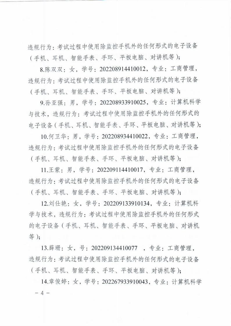 关于对在2024年4月试点高校网络教育部分公共基础全国统一考试中违规学生的处理决定jpg_Page4.jpg